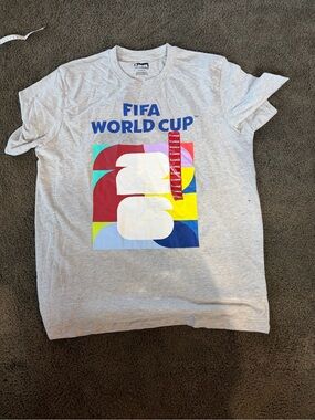 FIFA World Cup Graphic Tee - Light Gray Sz xl